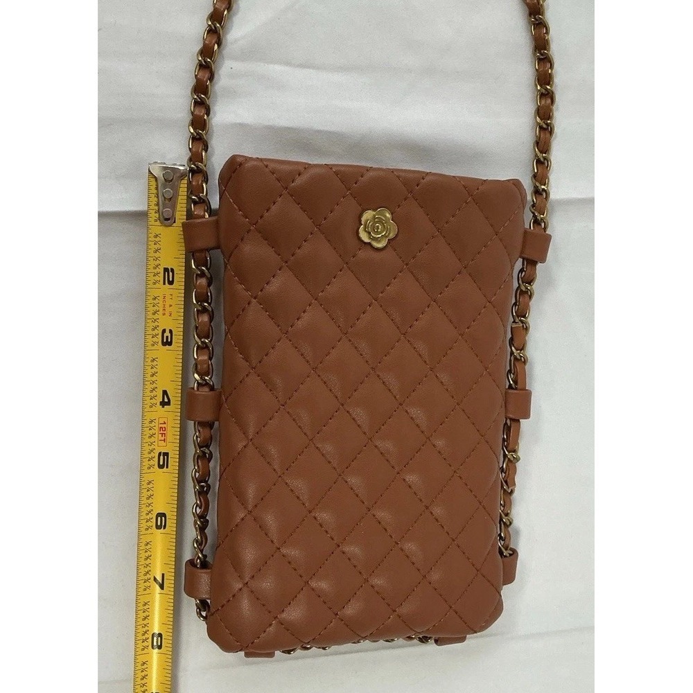 Montana West Crossbody Bag Quilted Cell Phone Tan Festival Purse